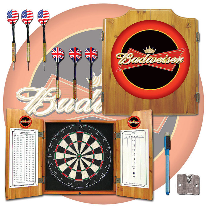 Trademark Global Budweiser Trademark Global Bristle Dartboard And Set (Darts Included